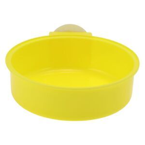 Convenient Hanging Dog Bowl for Indoor and Outdoor Large Yellow
